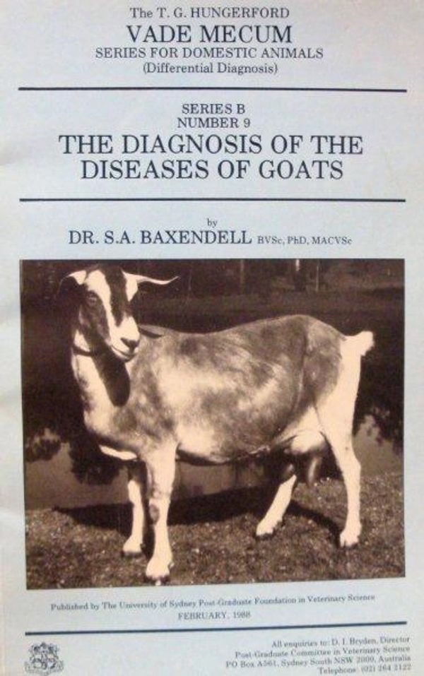 Diagnosis of diseases of Goats written by Dr Sandra Baxendell