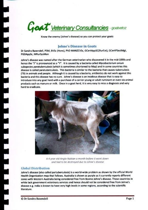 Johnes disease booklet
