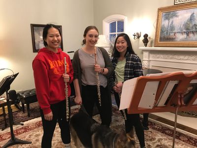 Elizabeth teaches two of her students, Amelia Mo and Karen Tam.