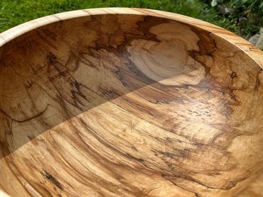 large spalted maple bowl