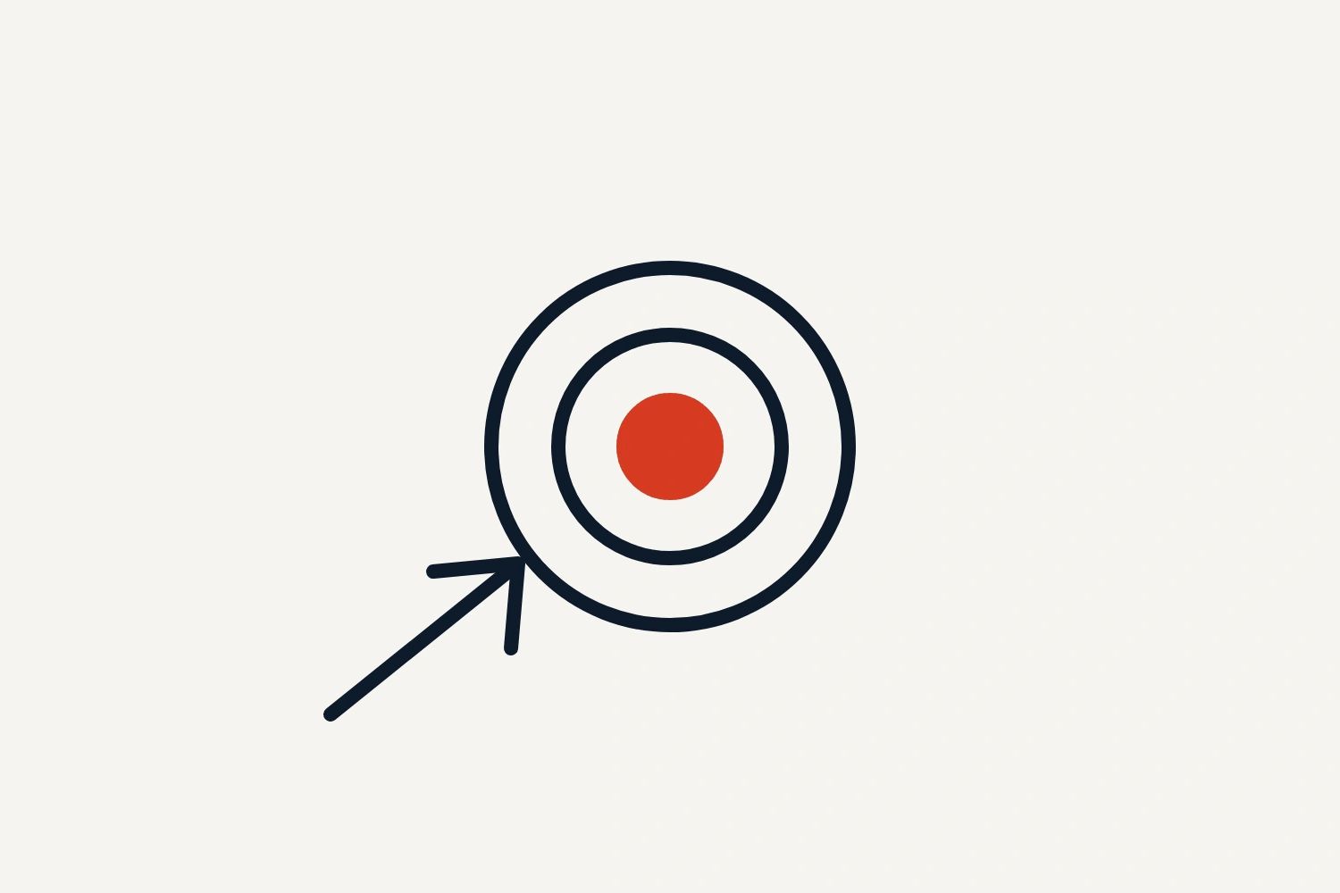 Symbol Go-to-Market: ein Pfeil trifft das Ziel