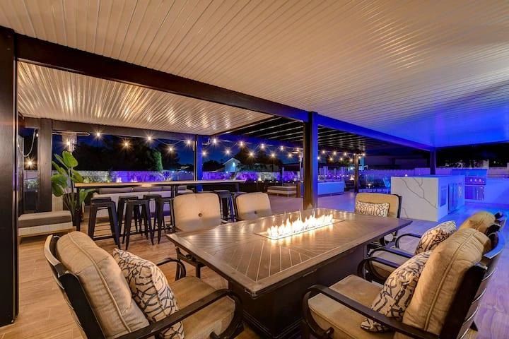 Private meeting and event venue. Outdoor covered seating with firepit.