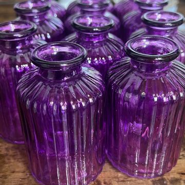 purple bud vases