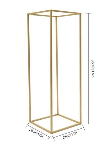 rectangular gold stand