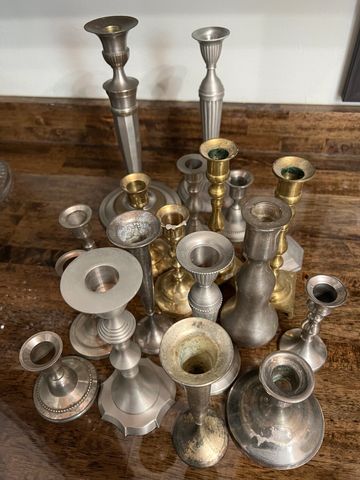 brass candlestick holders