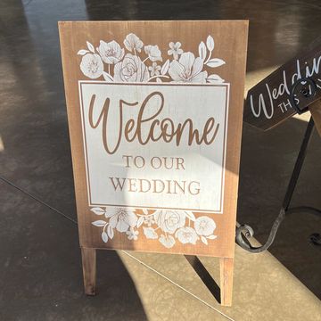 welcome to our wedding sign