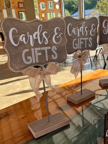 “Cards & Gifts” Wood sign