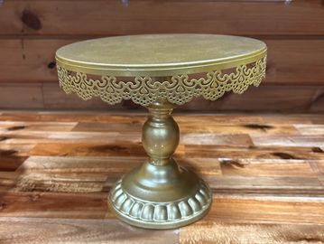 Gold cake stand