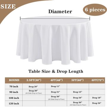 White round tablecloth