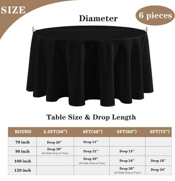 Black round tablecloth
