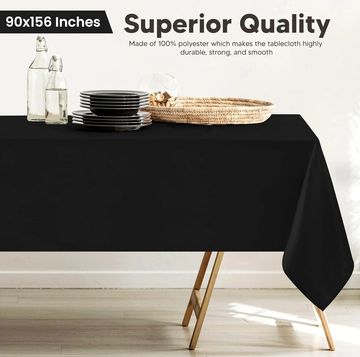 Black rectangular tablecloth