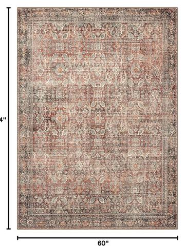Brown red toned rug