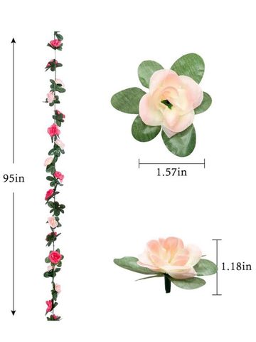 Red floral vine 95”
