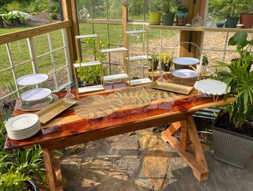 Wood epoxy table