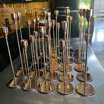 gold candlestick holders