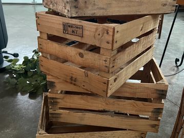 Rustic wood crates