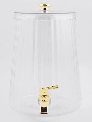 Clear and gold beverage dispenser