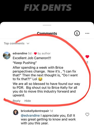 #pdrtraining #paintlessdentrepairtraining