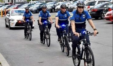 Security officer bike patrol.