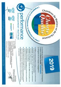 Chartre qualité de la chambre de métiers et de l'artisanat 2019