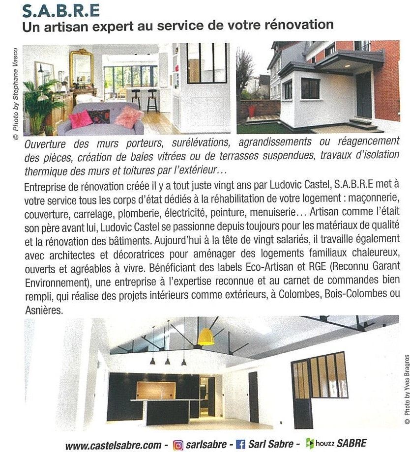 Elle décoration : SABRE un artisan expert au service de votre rénovation