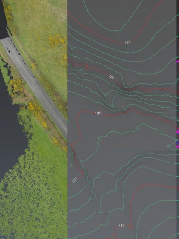 Data extracted from Photogrammetry survey using DJI Drone