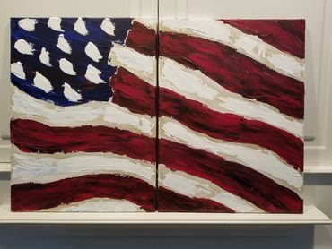 Acrylic Mixed-Media on canvas.