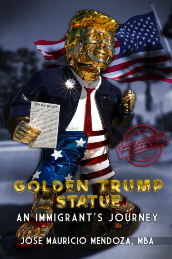 Golden Trump Statue book