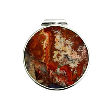 Custom Agate Pendant Sterling Silver