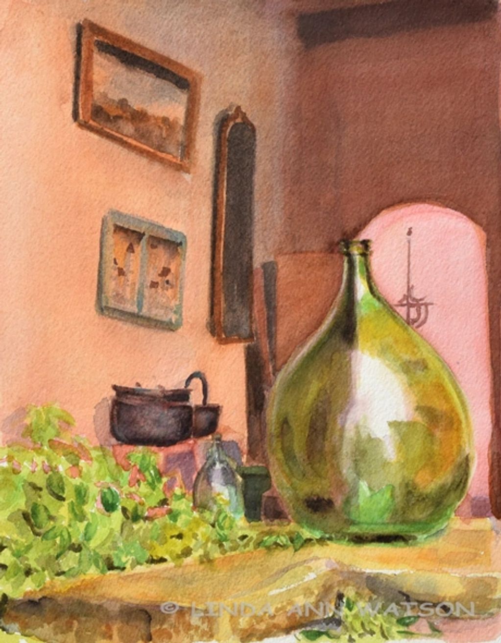 "CROATIAN DEMIJOHN"
Transparent watercolor on Arches 140 lb.
cold press cotton