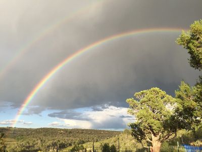Rainbow over Piñon-Juniper Woodland