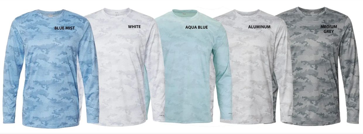 camo UPF50 fishing shirts