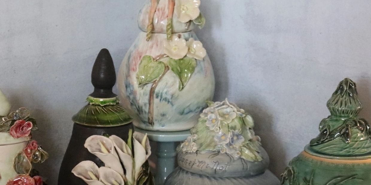 Multiple custom made ceramic urns
