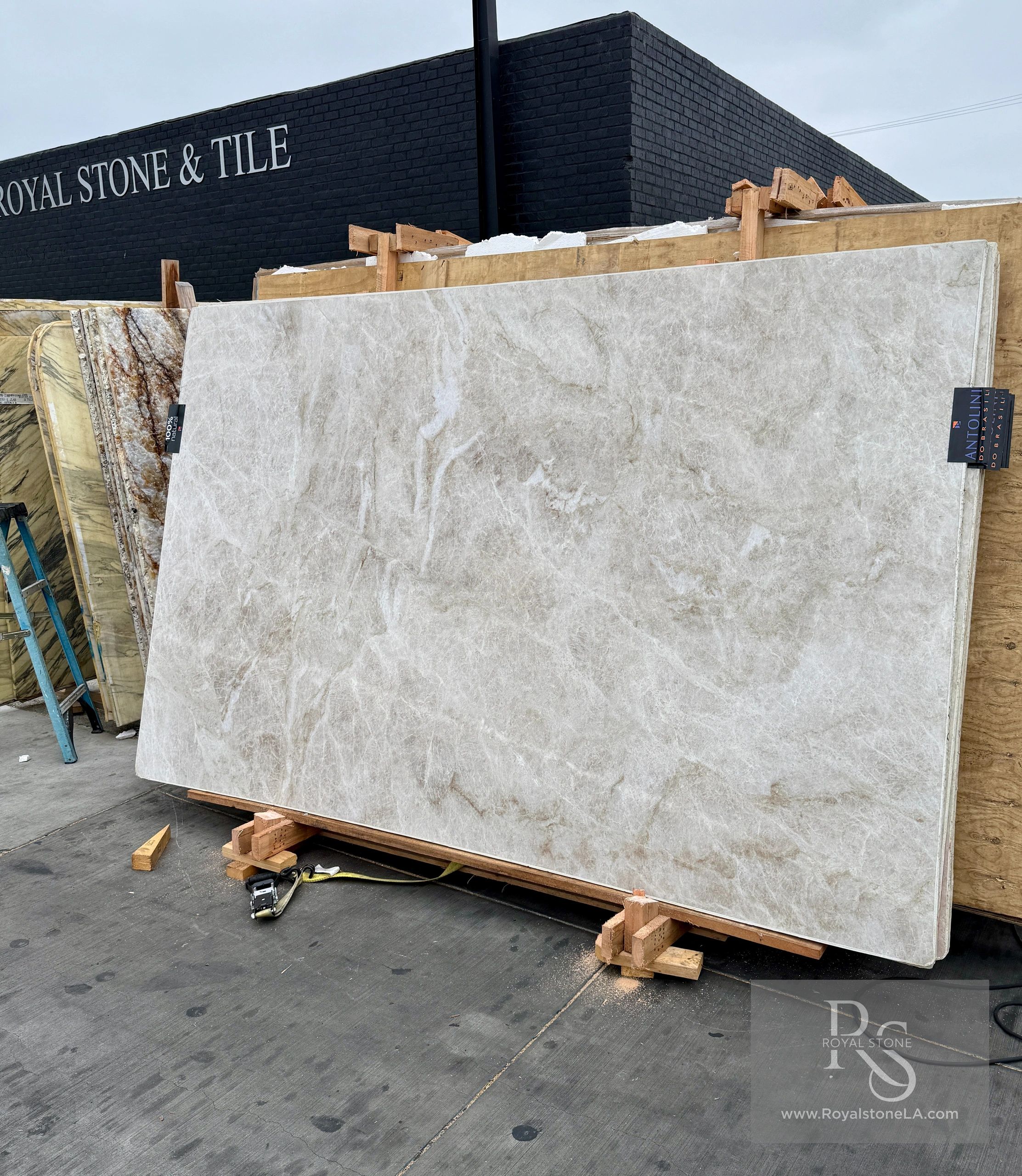Antolini Taj Mahal Selected AO622 Quartzite Slab Honed Finish 74x117 Royal Stone Los Angeles