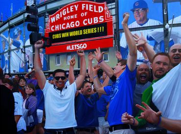 Cubs Win! Oil 30 X 40