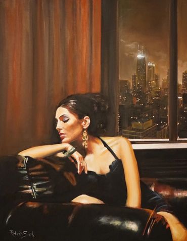 Woman on a Chair Oil 22 X 28