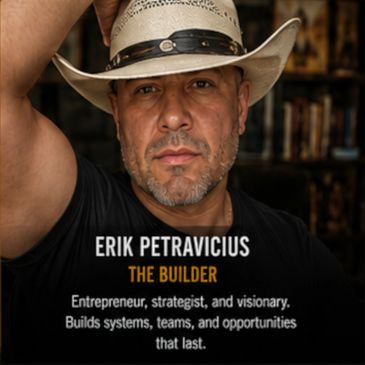 Portrait of Erik Petravicius, the builder and entrepreneur.