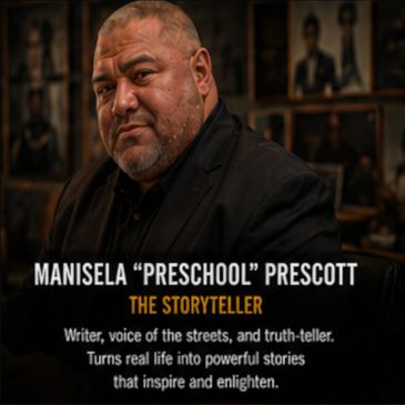 Portrait of Manisela "Preschool" Prescott, the storyteller.