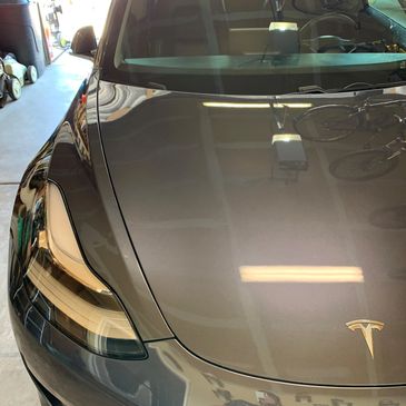 Grey Tesla Detailing Monument