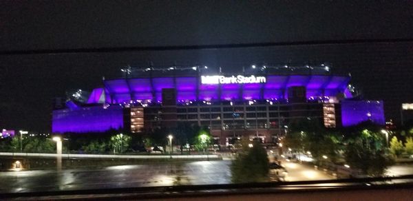 M & T Stadium lit up at night for 2022 MD Realtors Gala