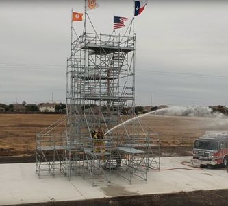 FLAGS ON DRILL TOWERS