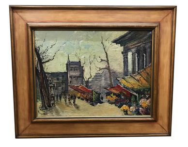 19th Century French Impressionist Oil On Canvas
