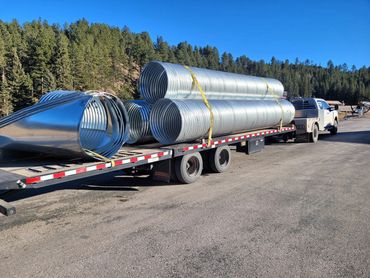 Delivering Steel Culverts to job sites throughout the Black Hills