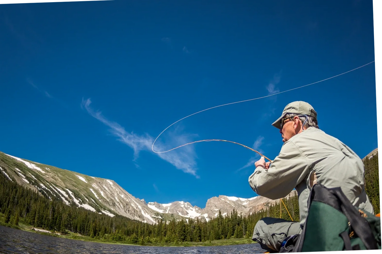 Bamboo fly rods are great on high alpine lakes.