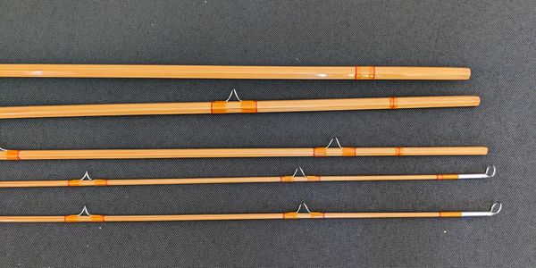 4-piece bamboo fly rod made with bamboo ferrules.