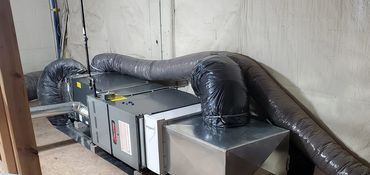 Commercial horizontal furnace installed in Clarkston, Mi by Adams Mechanical