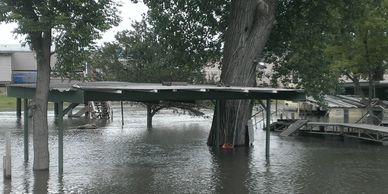 Hubs Landing and Marina 2019 flooding 19.49 feet