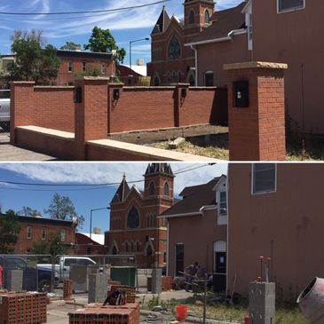 Denver Masonry LLC brick wall and column installation
