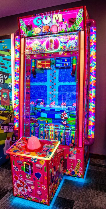 Photo of gum drop arcade game