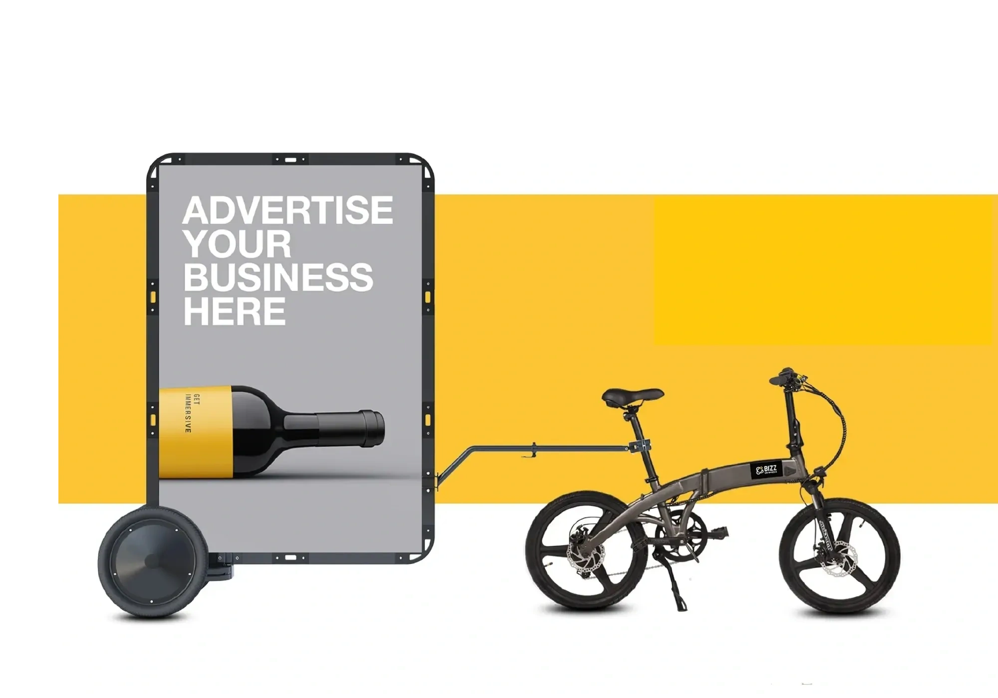 Advertising Bike, Bicycle Advertising, Mobile Billboard